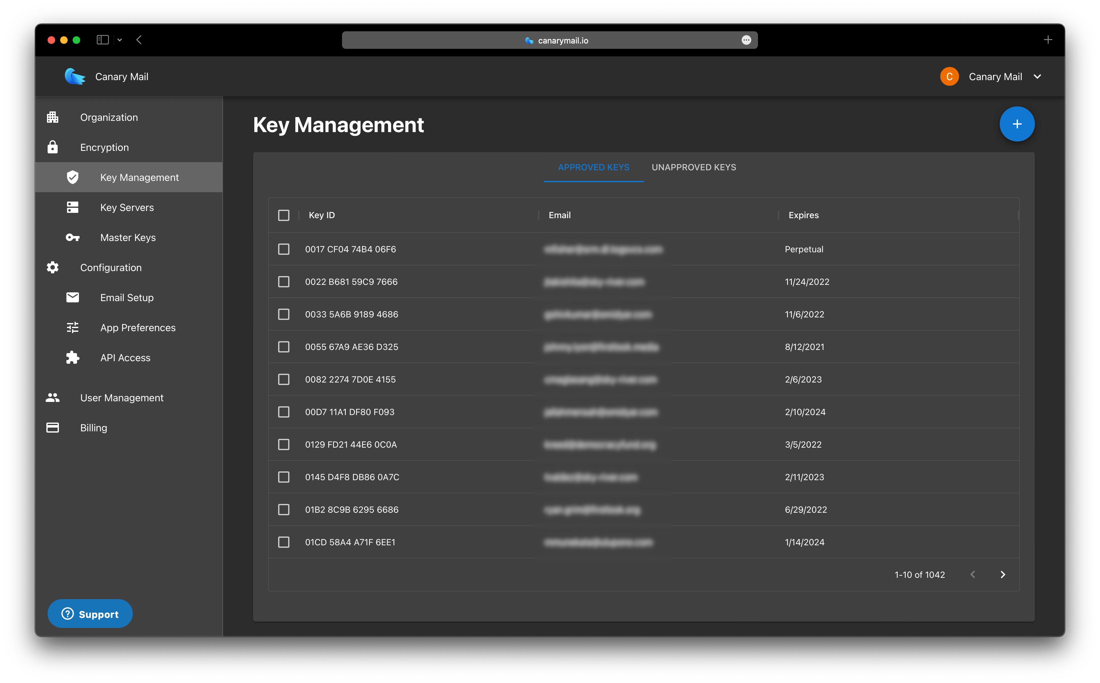 canary mail ios tour