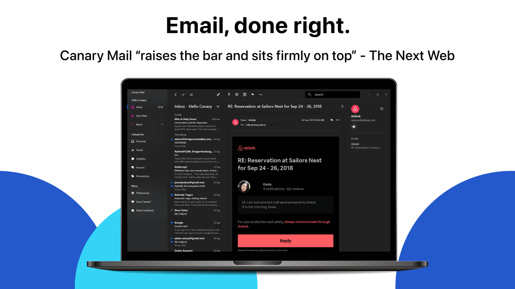 Canary Mail best email client