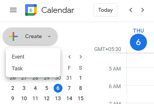 gmail events calendar
