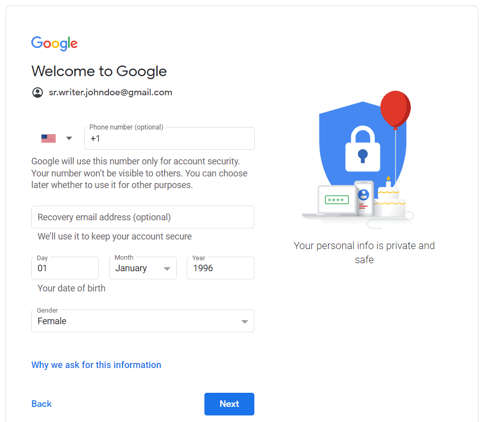 sign up google