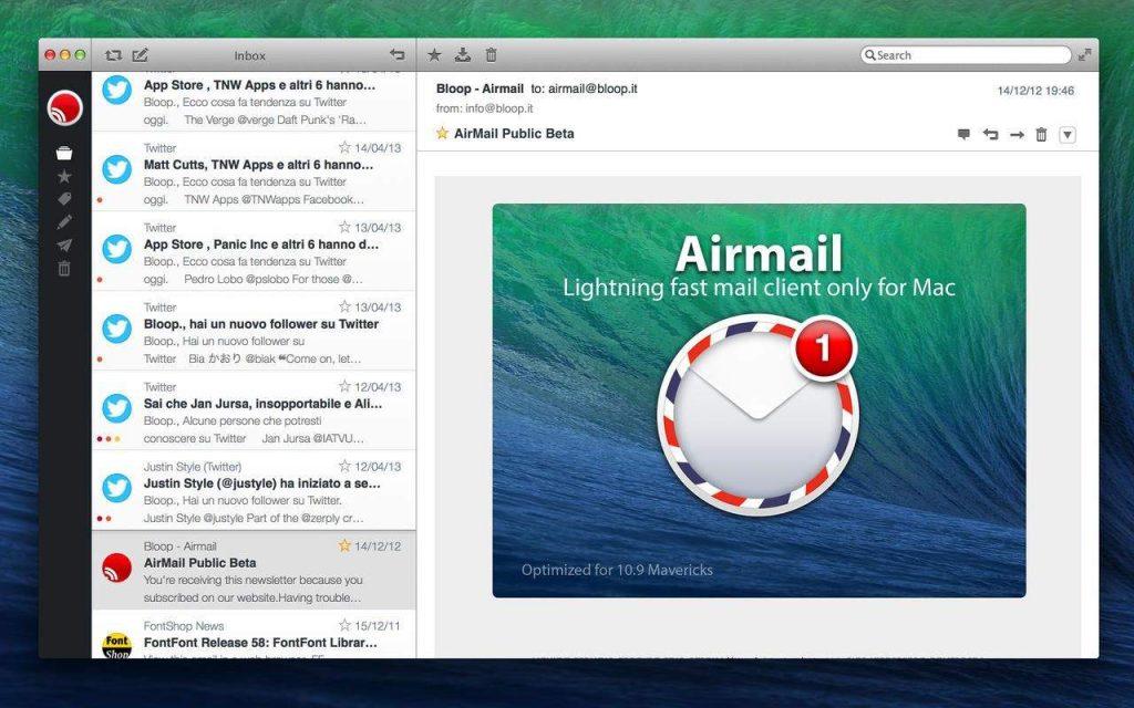 Airmail, one of the best email clients for Mac