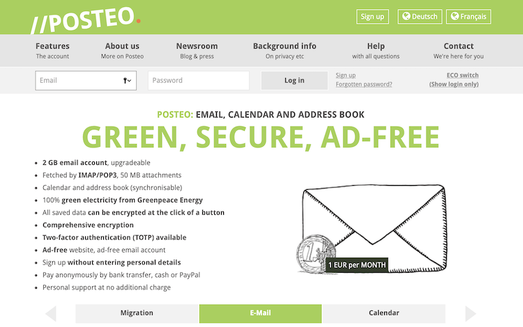 One of the best Hushmail alternatives is Posteo