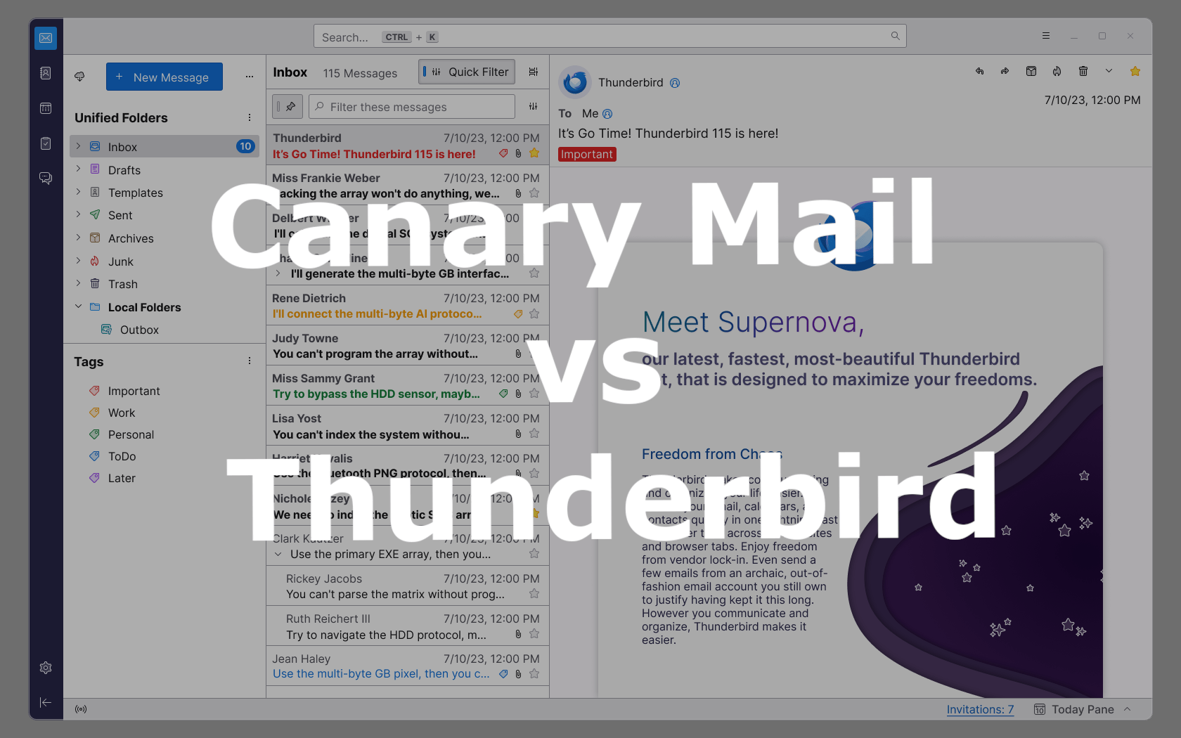 sort email by sender on mailbird